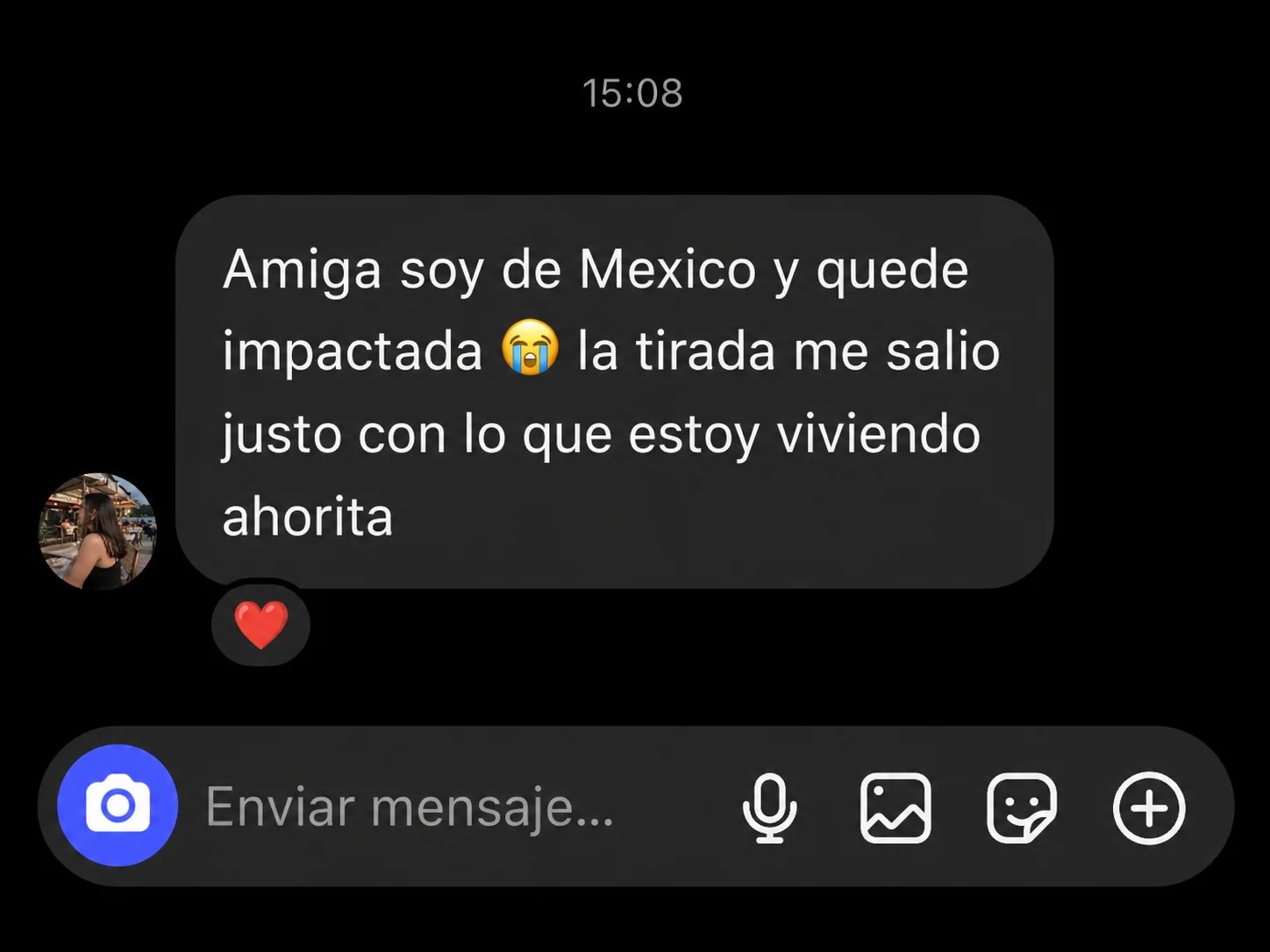 Mensaje real de una clienta