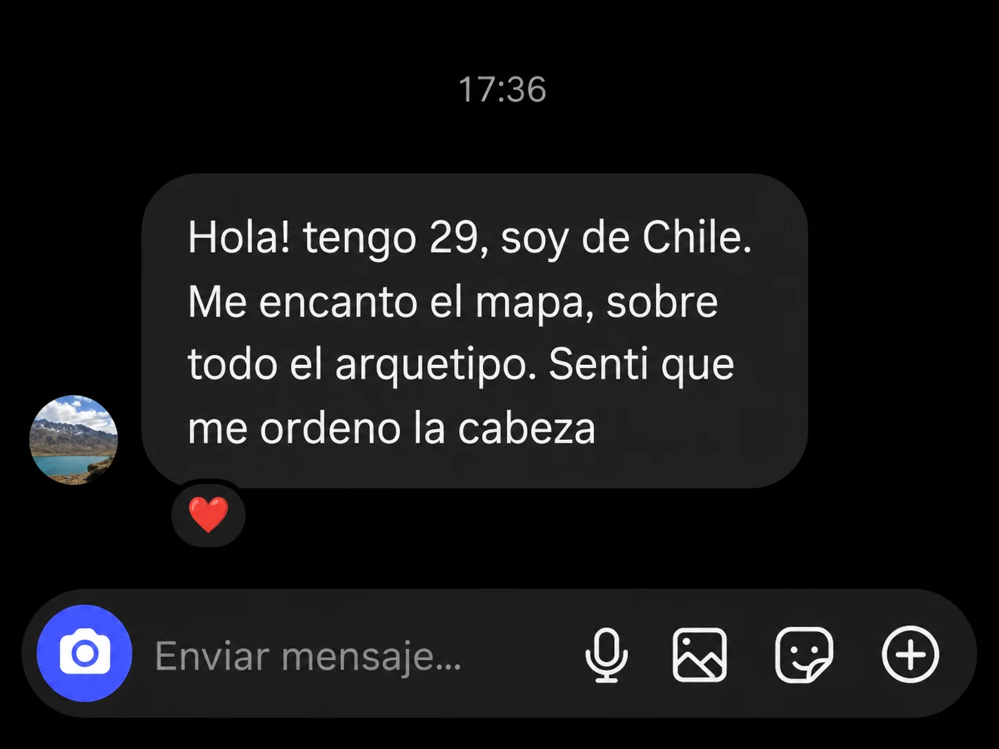 Mensaje real de una clienta